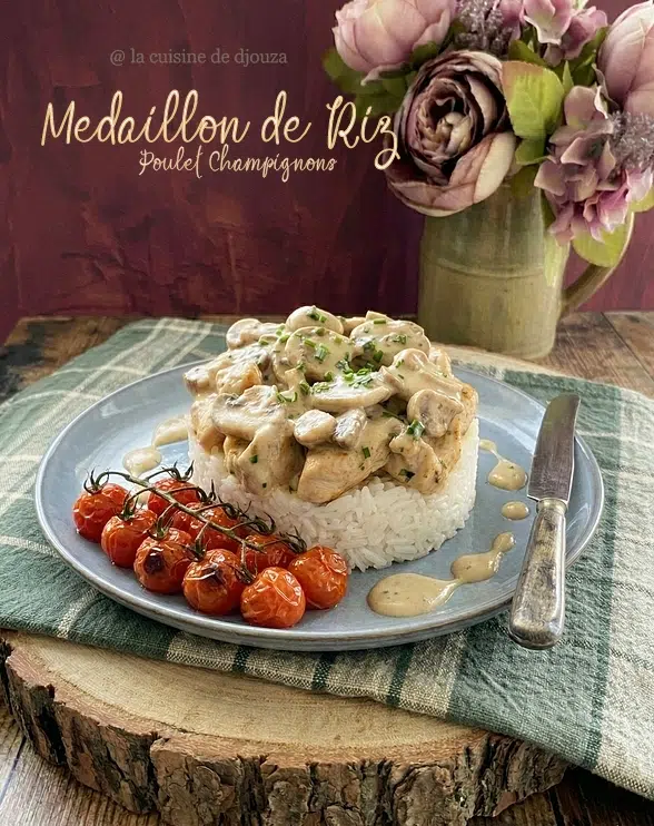 Médaillon de Riz au poulet à la crème