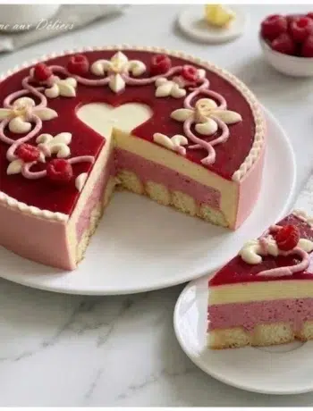 Entremet Bavarois Framboises Citron sans Cuisson