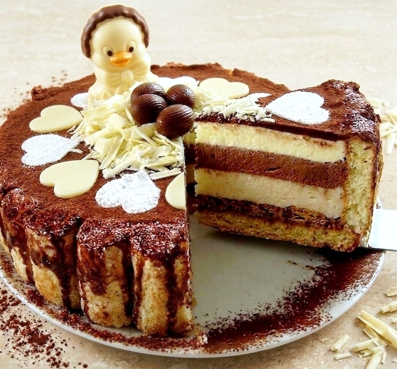 Bavarois d'anniversaire poire chocolat