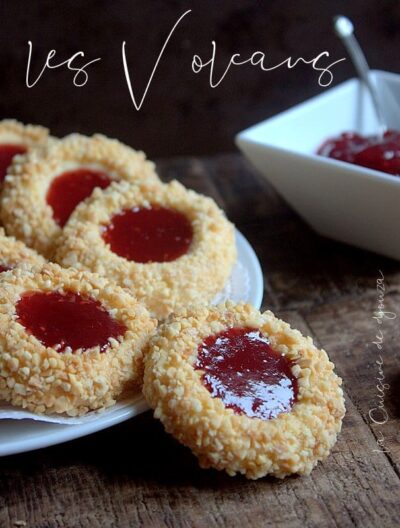 Sablés Confiture et Amandes : Recette des Volcans