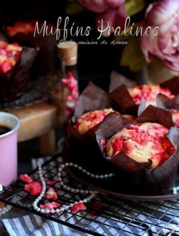 Muffins aux pralines roses Lyonnaises