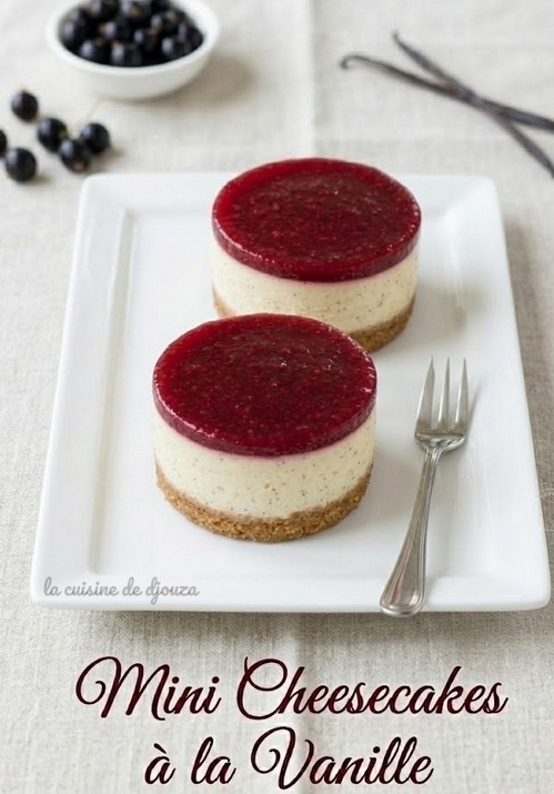 mini cheesecake vanille cassis