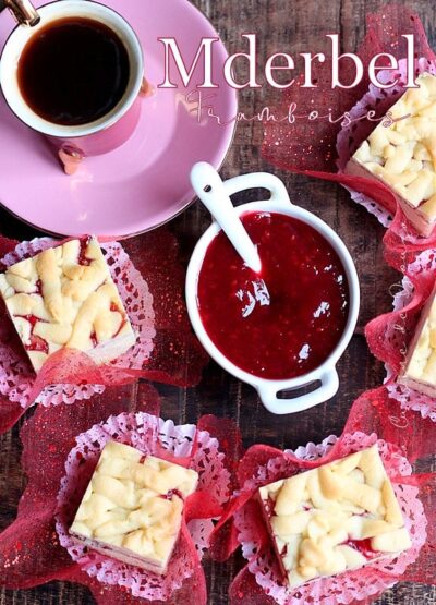 Gâteau Mderbel à la confiture de framboises
