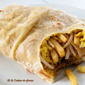 Sandwich Kebab avec galette roti prata