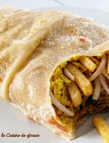 Sandwich Kebab avec galette roti prata