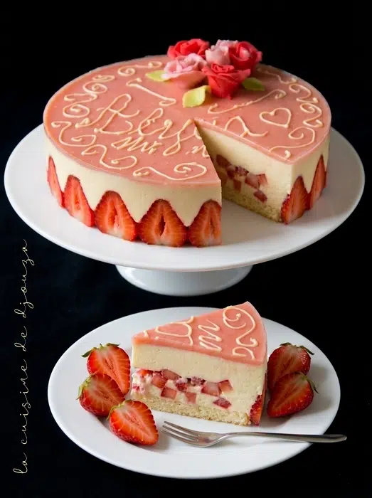 part de gâteau d'anniversaire
