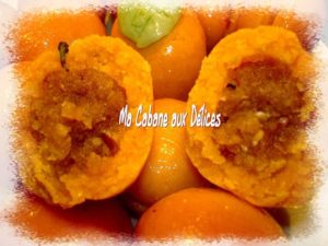 Abricots en pâte d'amande maison