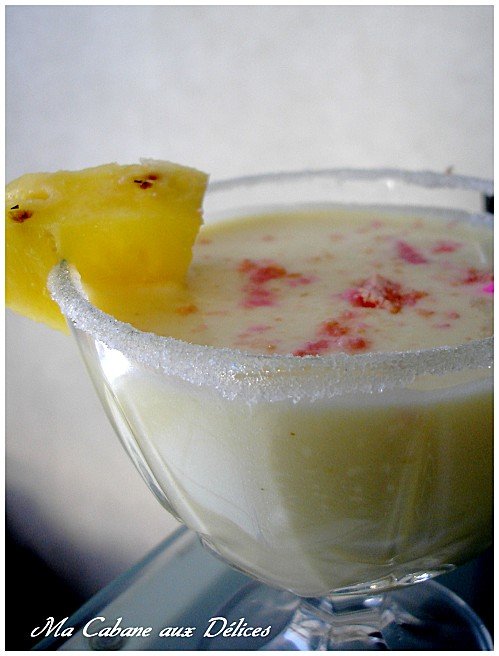 Milk shake a l'ananas et fromage blanc