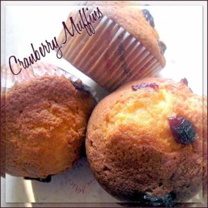 Muffins aux cranberries