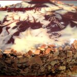 Gateau anniversaire chocolat glaçage marbre