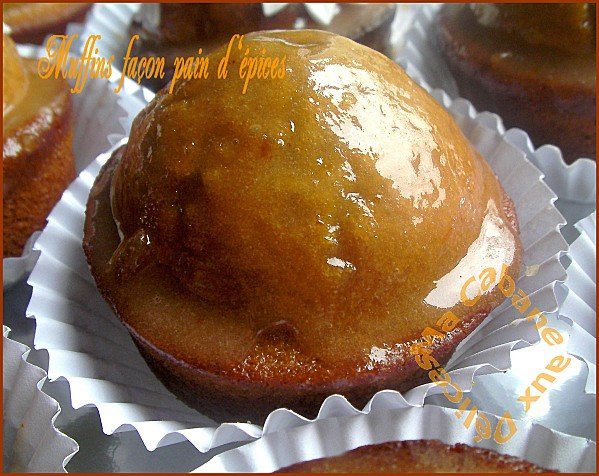 Muffins saveur pain d'épices et confiture d'oranges