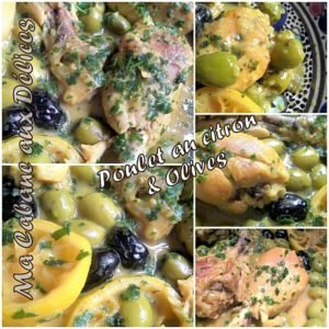 Tajine de poulet olive citron confit
