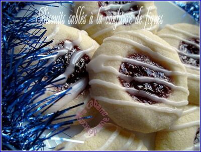 Biscuits sablés sans oeuf à la confiture de figues