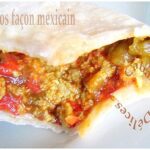 Burritos mexicain poivrons viande hachée