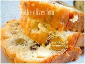 Cake olives feta basilic