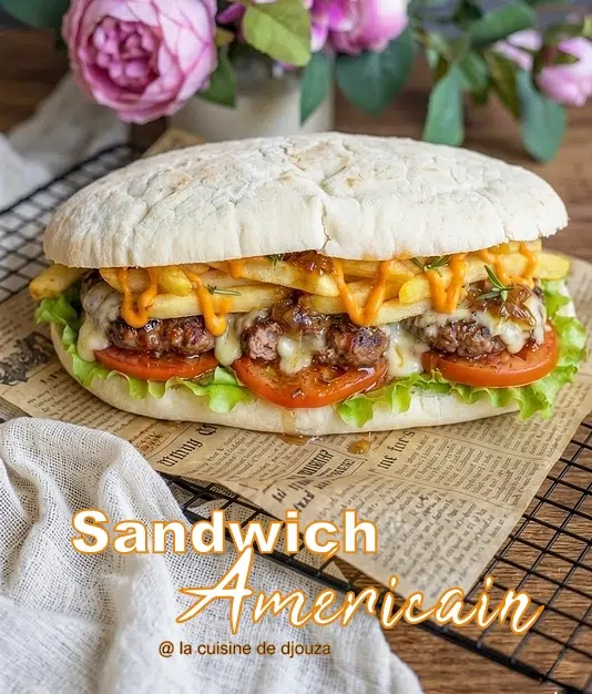 sandwich américain steak frites fait maison