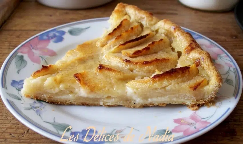 Part de tarte alsacienne aux pommes
