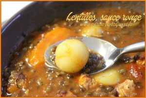 Lentilles sauce