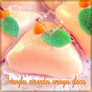 Gateau triangle amande orange glace
