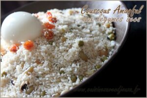 Couscous kabyle makfoul aux legumes secs