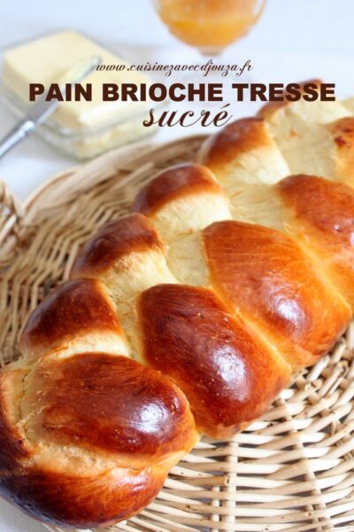 Pain brioché tressé sucré