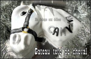 Gateau anniversaire tete de cheval