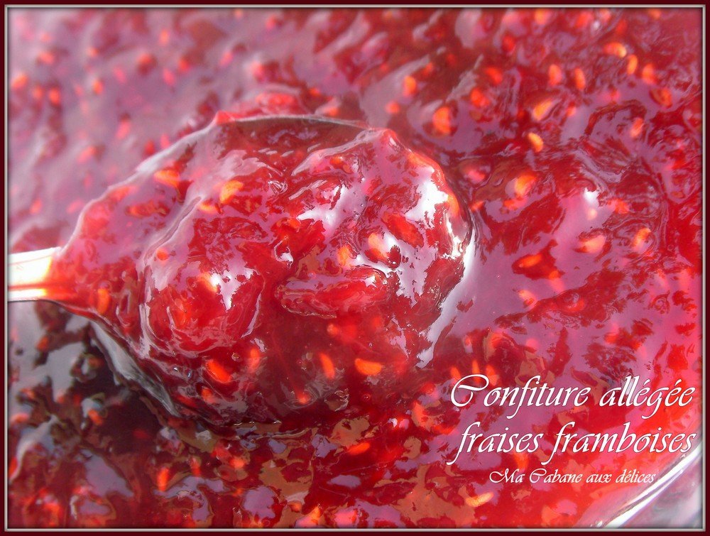 Confiture allégée fraises framboises