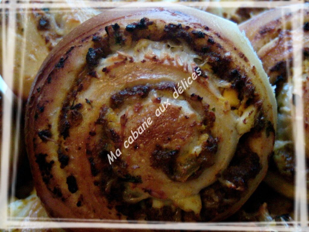 Rondelles de pizza roulée prêtes à être dégustées