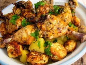 Tajine aux deux poulets et pommes de terre