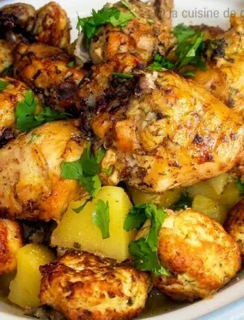 Tajine aux deux poulets et pommes de terre