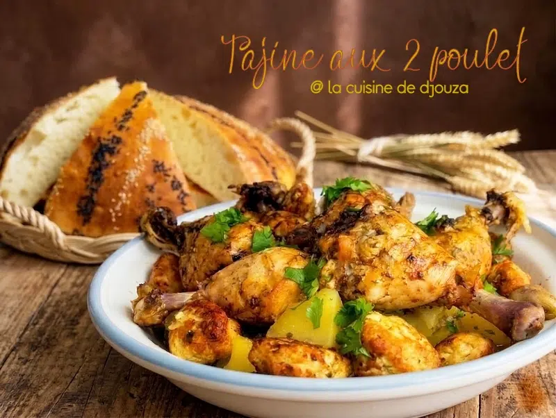 Tajine aux deux poulets et pommes de terre