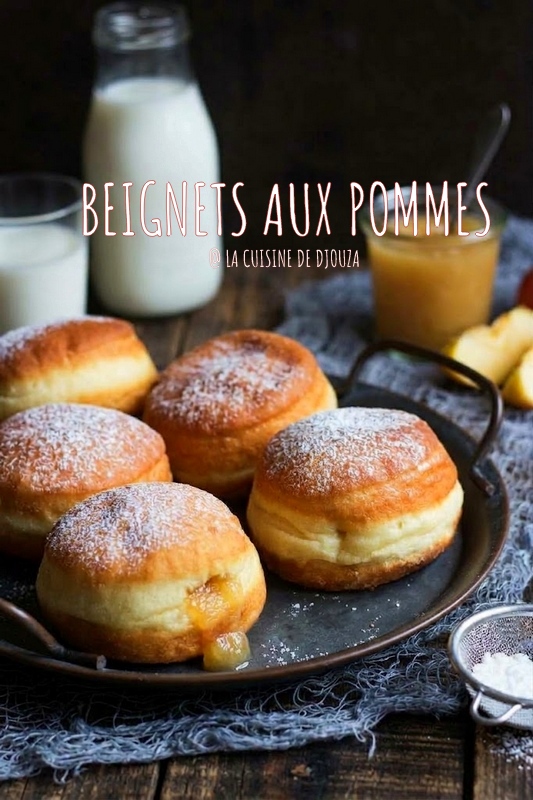 Beignets aux pommes moelleux fourrés à la compote