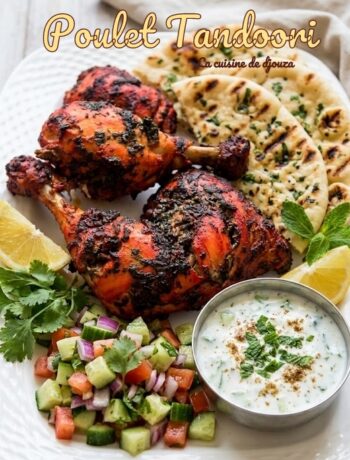 Poulet tandoori traditionnel mariné au yaourt cuit au four