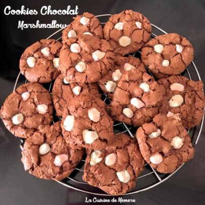 Cookie Moelleux tout Chocolat et Guimauve