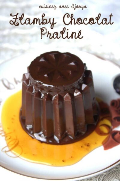 Flan au Chocolat Praliné sans oeufs