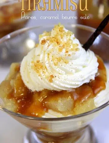 Tiramisu aux poires caramélisées