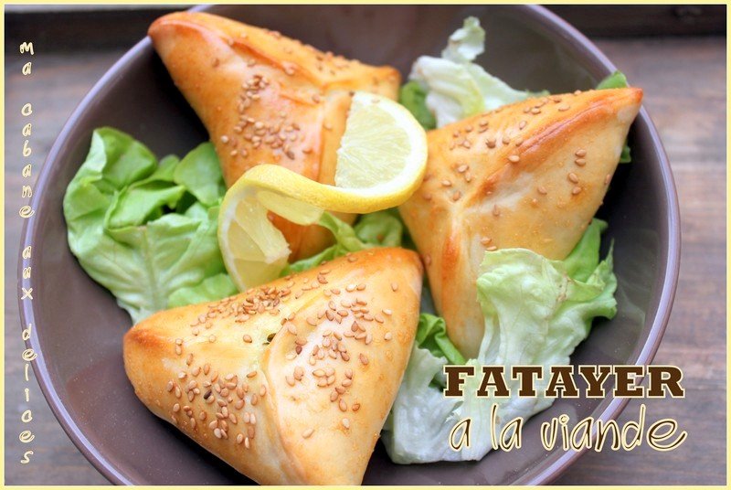 Fatayer chausson a la viande hachée et légumes, recette ramadan