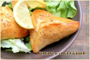 Fatayer a la viande hachée et légumes, recette ramadan