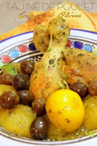 Tajine poulet aux olives et citron confit facile