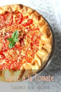 Tarte a la tomate moutarde et fromage