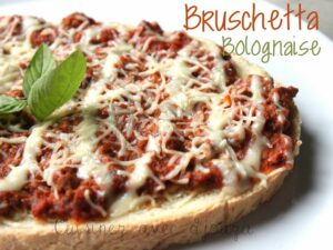 Recette de bruschetta tomate bolognaise et bechamel