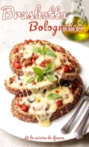 Bruschetta tomates bolognaise