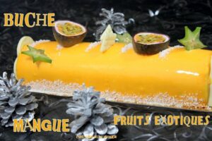 Buche de noel mousse mangue fruits exotiques
