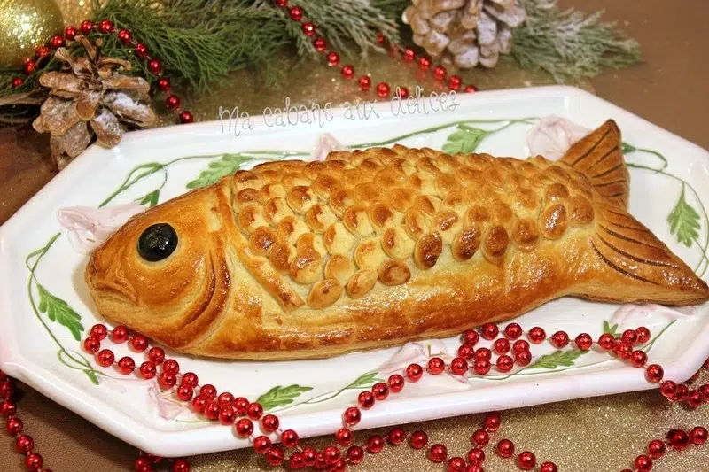 feuilleté au saumon et sa fondue de poireau