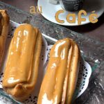 Eclair au café avec fondant patissier