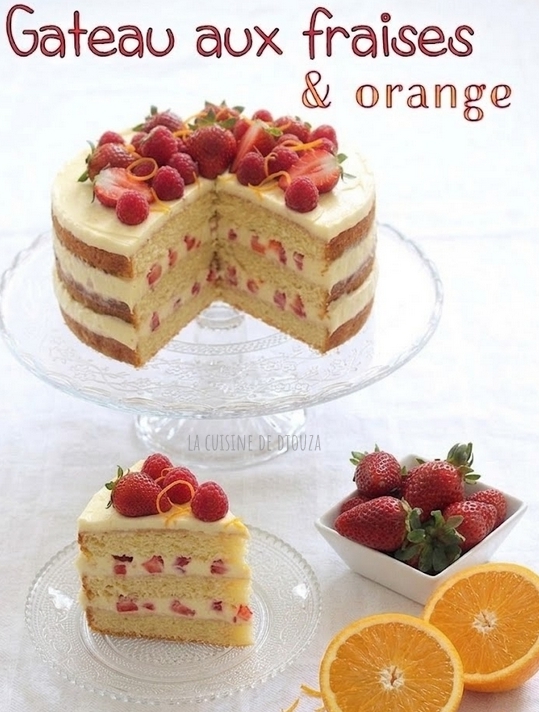 Gateau aux fraises à étage