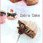 gateau marbré italien, zebra cake