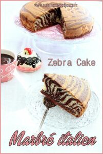 gateau marbré italien, zebra cake