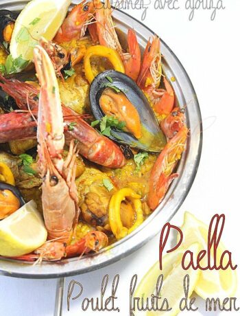 Paella au poulet et fruits de mer facile