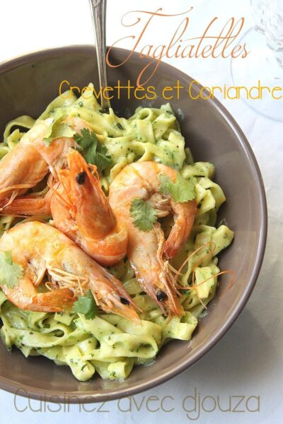 Pâtes aux Crevettes et Sauce Crémeuse à l&rsquo;Ail